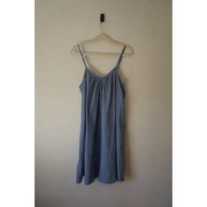 NWT Free Assembly Swing mini Dress soft blue Coastal Cottagecore Blue M